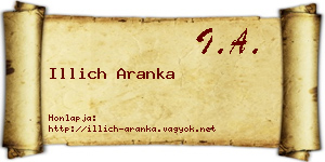 Illich Aranka névjegykártya
