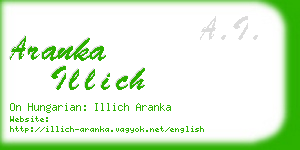 aranka illich business card